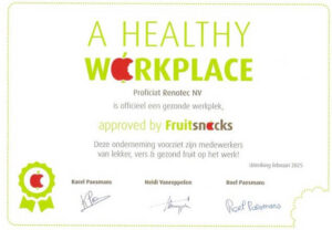 Certificaat 'Healthy workplace' Renotec