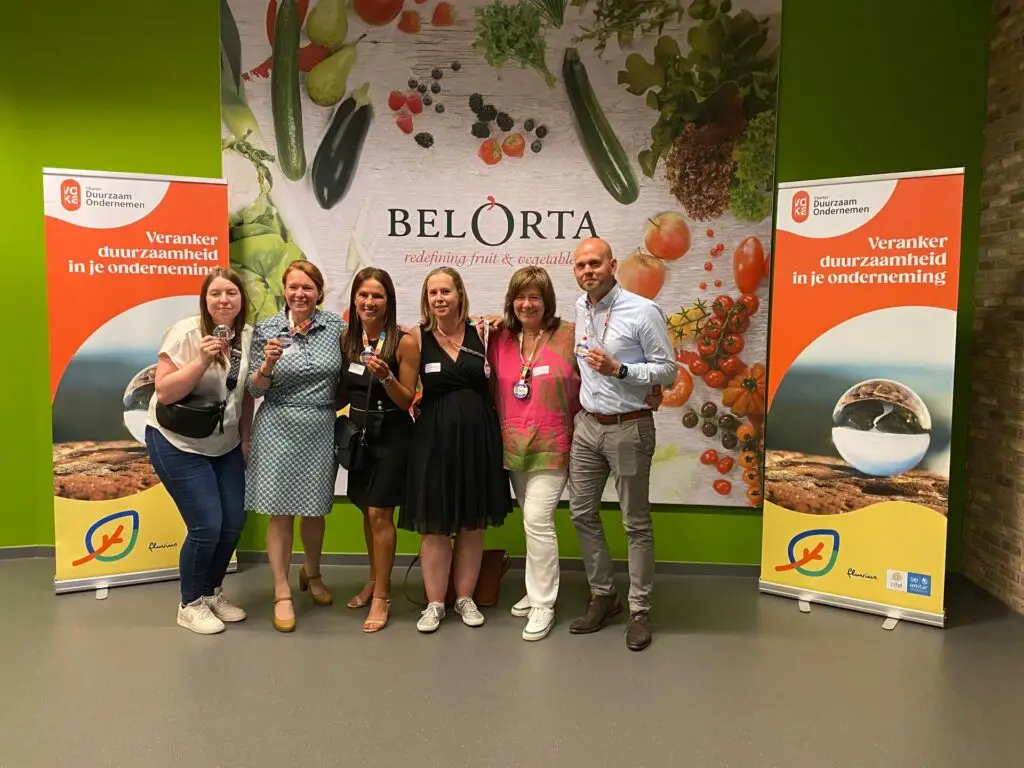 Renotec‑medewerkers tijdens duurzaam ondernemerschap‑event met BelOrta als locatie
